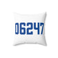 06247 Hampton Connecticut Zip Code Spun Polyester Square Pillow