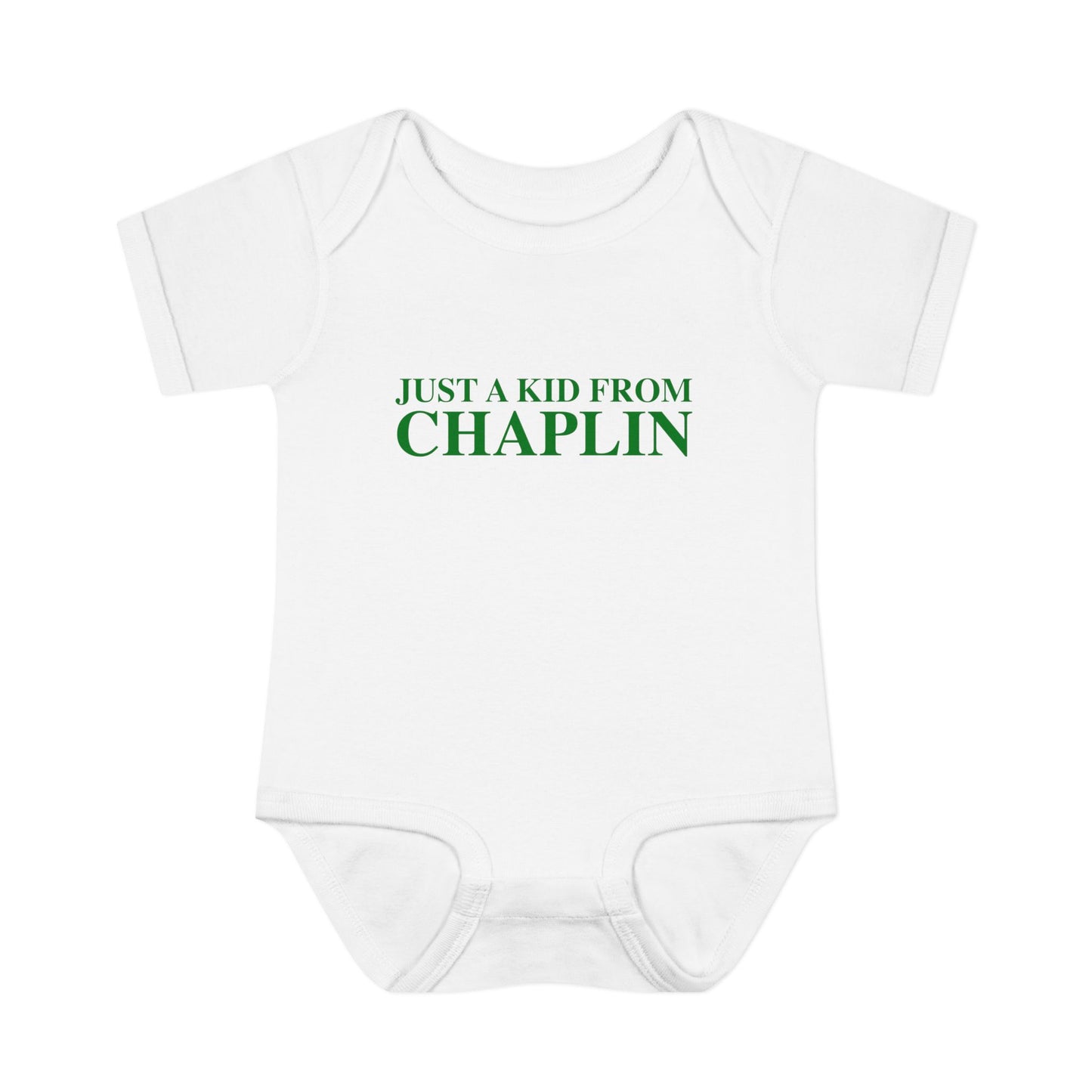 Just a kid from Chaplin Infant Baby Rib Bodysuit