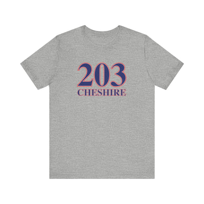 203 Cheshire Red White & Blue Unisex Jersey Short Sleeve T-Shirt