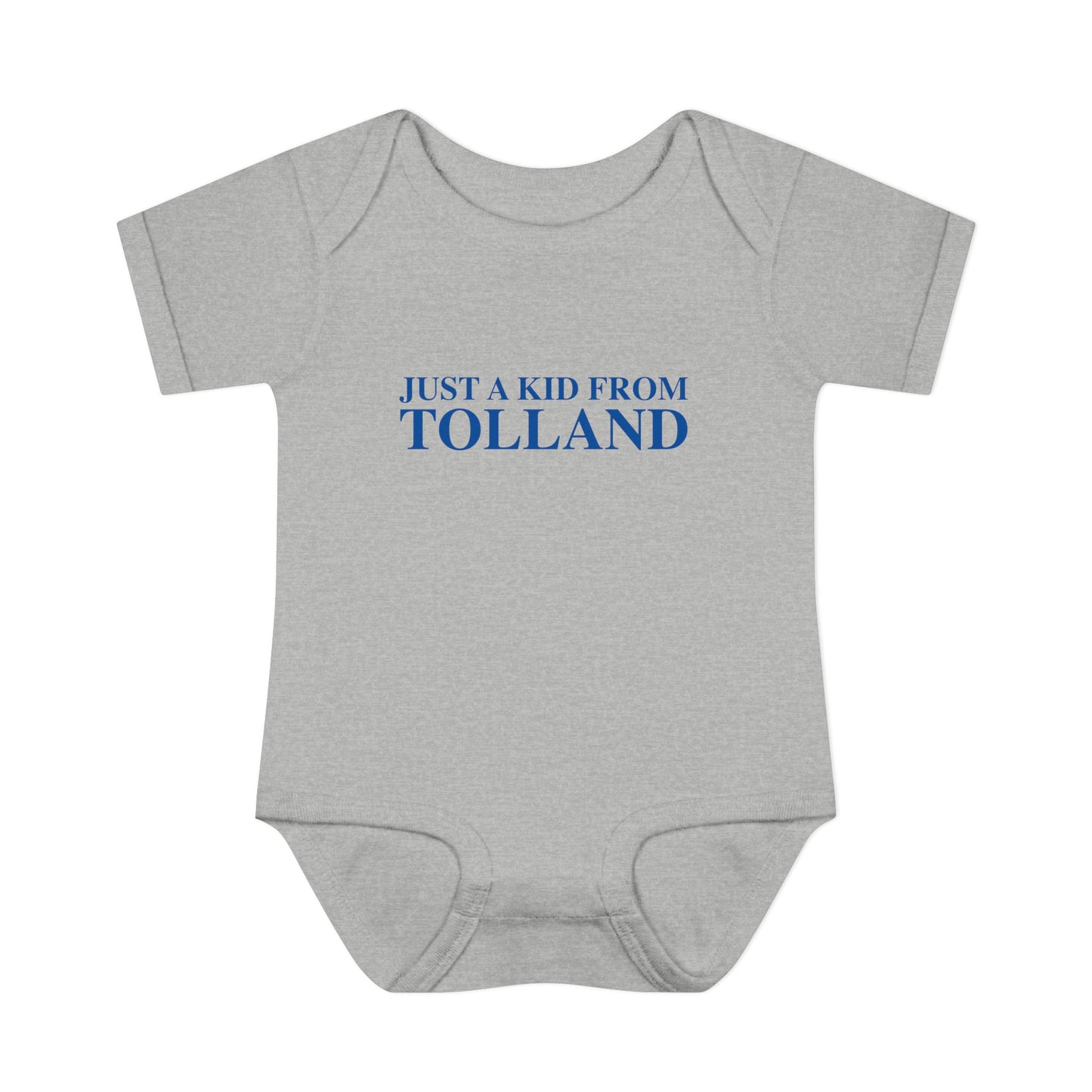Just a kid from Tolland Infant Baby Rib Bodysuit
