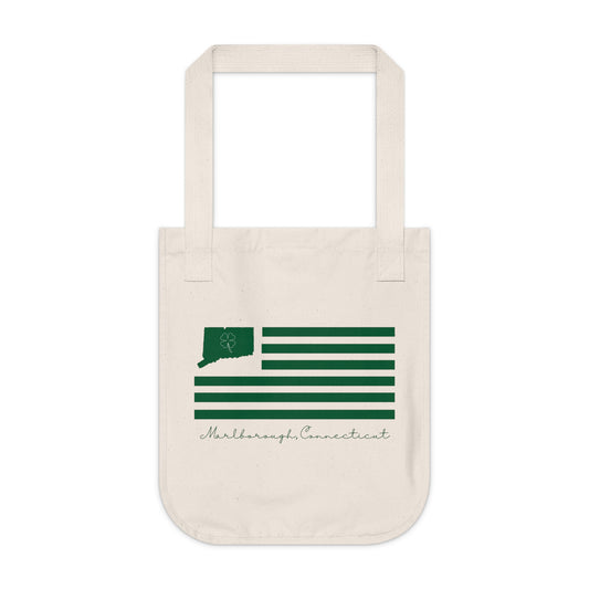 Marlborough Connecticut St. Patrick’s Day Flag Organic Canvas Tote Bag