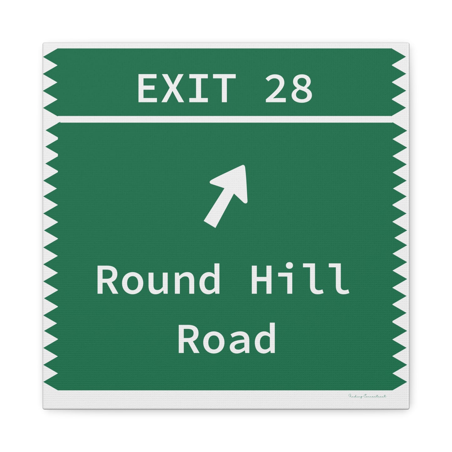 Vintage Merritt Parkway Exit 28 Sign Matte Canvas, Stretched, 1.25"