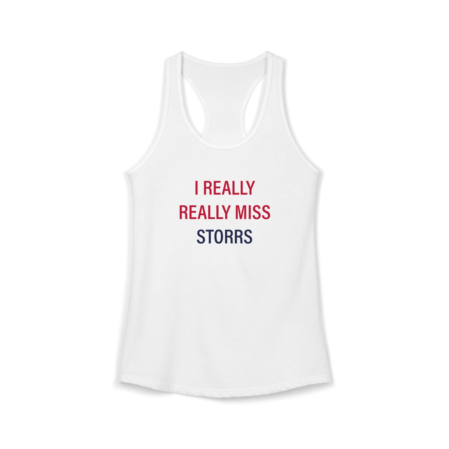 I Really Really Miss Storrs Women's Ideal Racerback Tank Top