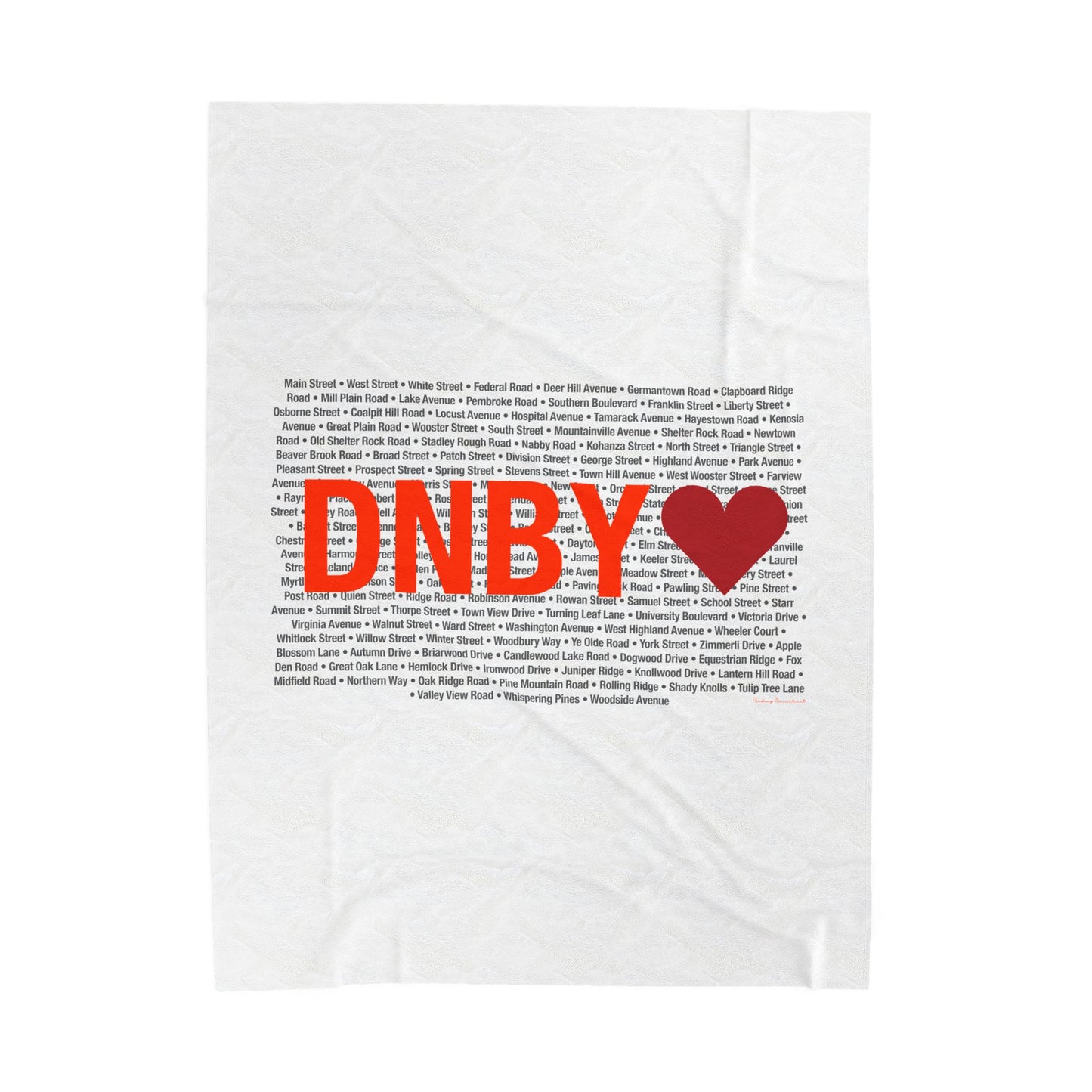 Danbury Love Velveteen Plush Blanket