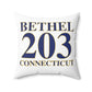 Bethel 203 Connecticut  Spun Polyester Square Pillow
