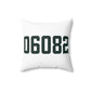 06082 Enfield Connecticut Zip Code Polyester Square Pillow