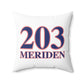 203 Meriden Red White & Blue Spun Polyester Square Pillow