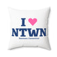 I Heart NTWN Spun Polyester Square Pillow