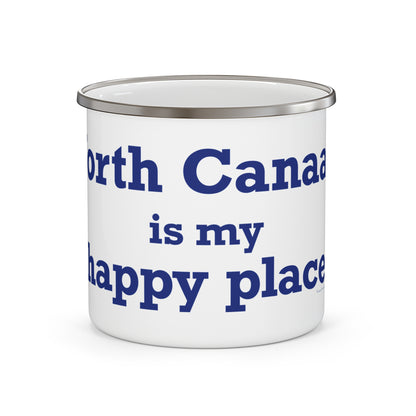 North Canaan is My Happy Place Enamel Camping Mug