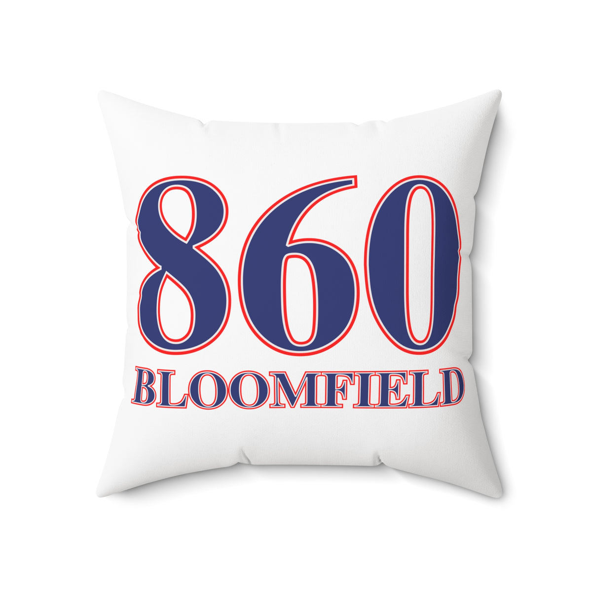 860 Bloomfield Red, White & Blue Spun Polyester Square Pillow