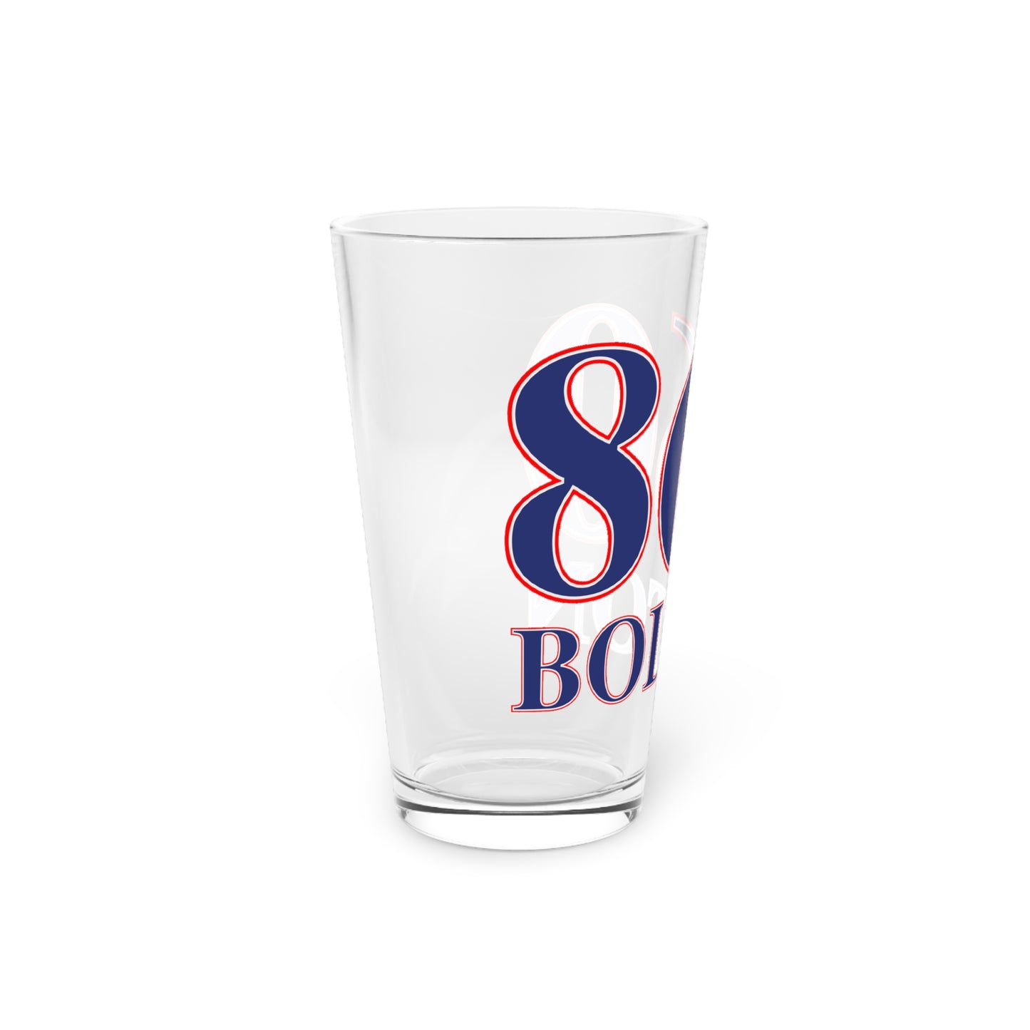 860 Bolton Red, White & Blue Pint Glass, 16oz