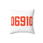 06910 Stamford Connecticut Zip Code Spun Polyester Square Pillow