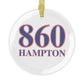 860 Hampton Red, White & Blue Glass Ornaments