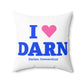 I Heart DARN Spun Polyester Square Pillow