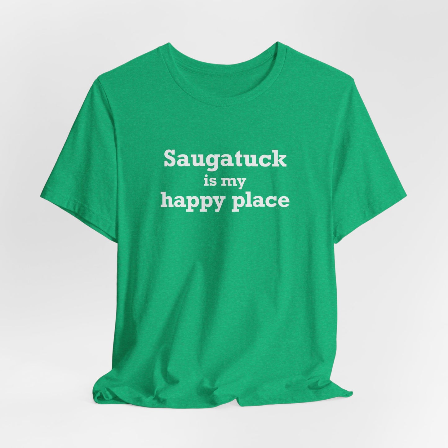 Saugatuck Is My Happy Place Unisex Jersey Short Sleeve T-Shirt