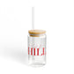 41 Tilt Sasco Hill Glass Can with Straw and Lid, 16oz