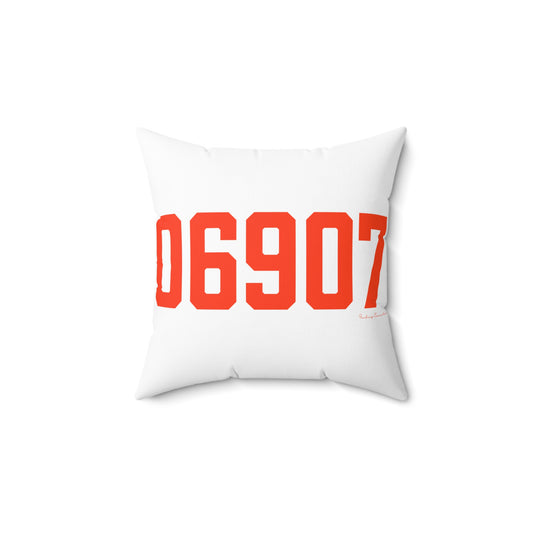 06907 Stamford Connecticut Zip Code Spun Polyester Square Pillow
