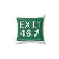 Vintage Exit 46 Merritt Parkway Sign Spun Polyester Square Pillow