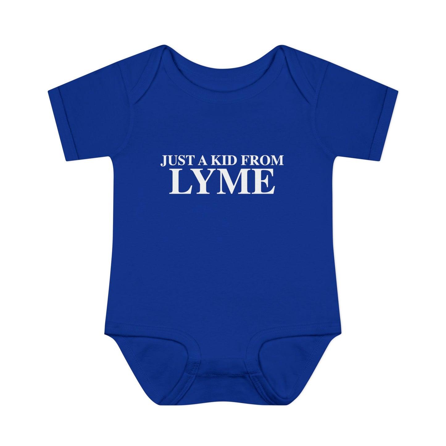 Just a kid from Lyme Infant Baby Rib Bodysuit