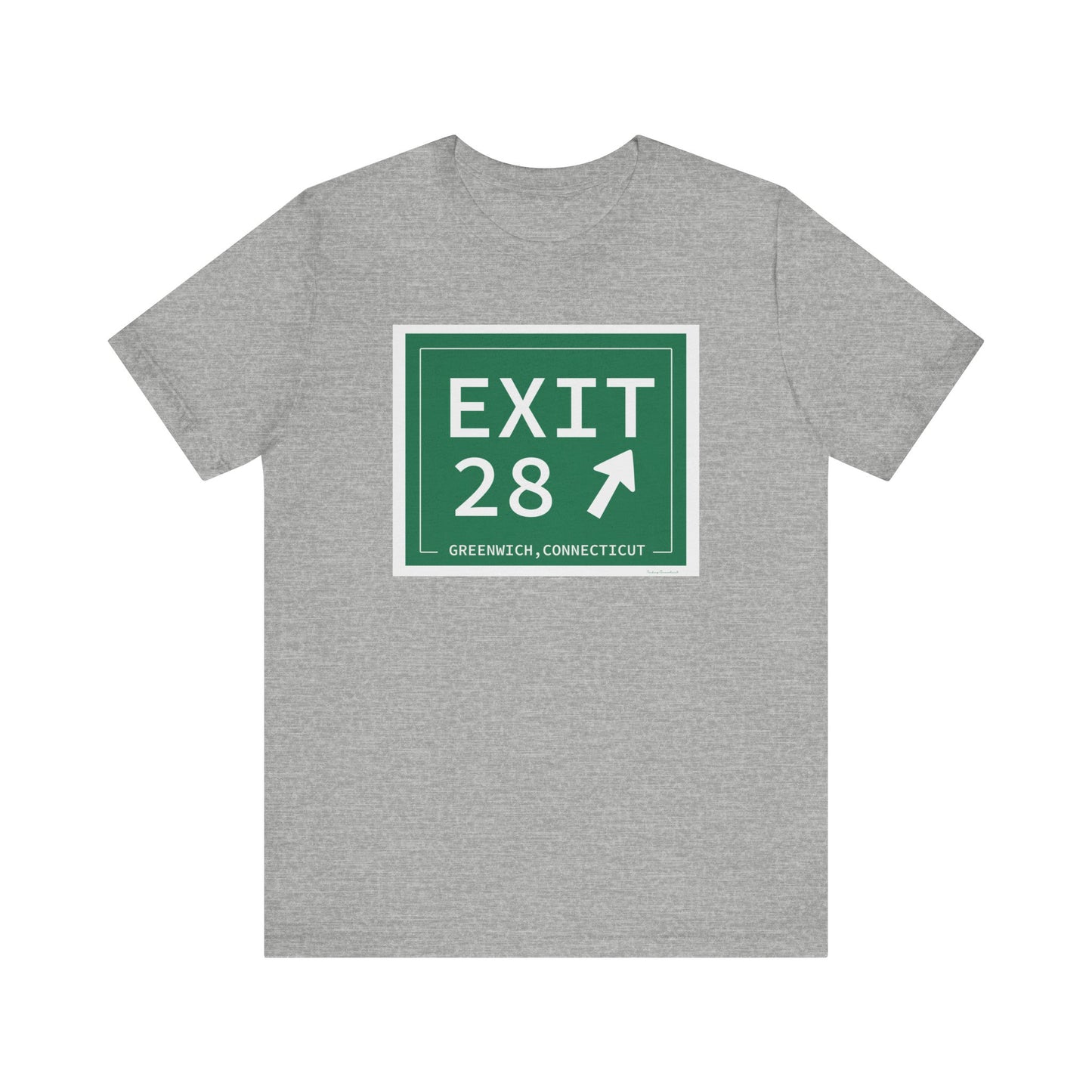 Vintage Exit 28 Merritt Parkway Sign Unisex Jersey Short Sleeve T-Shirt