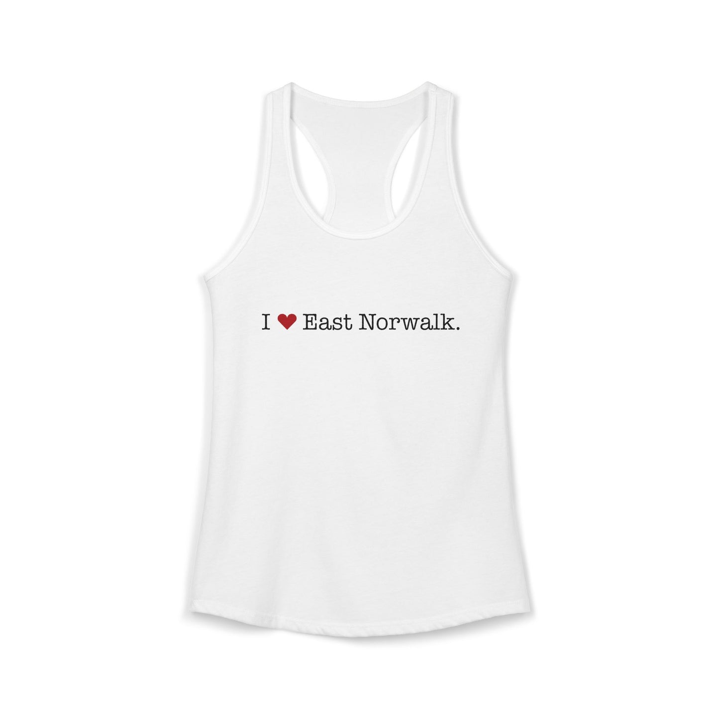 I Heart East Norwalk. Women's Ideal Racerback Tank Top
