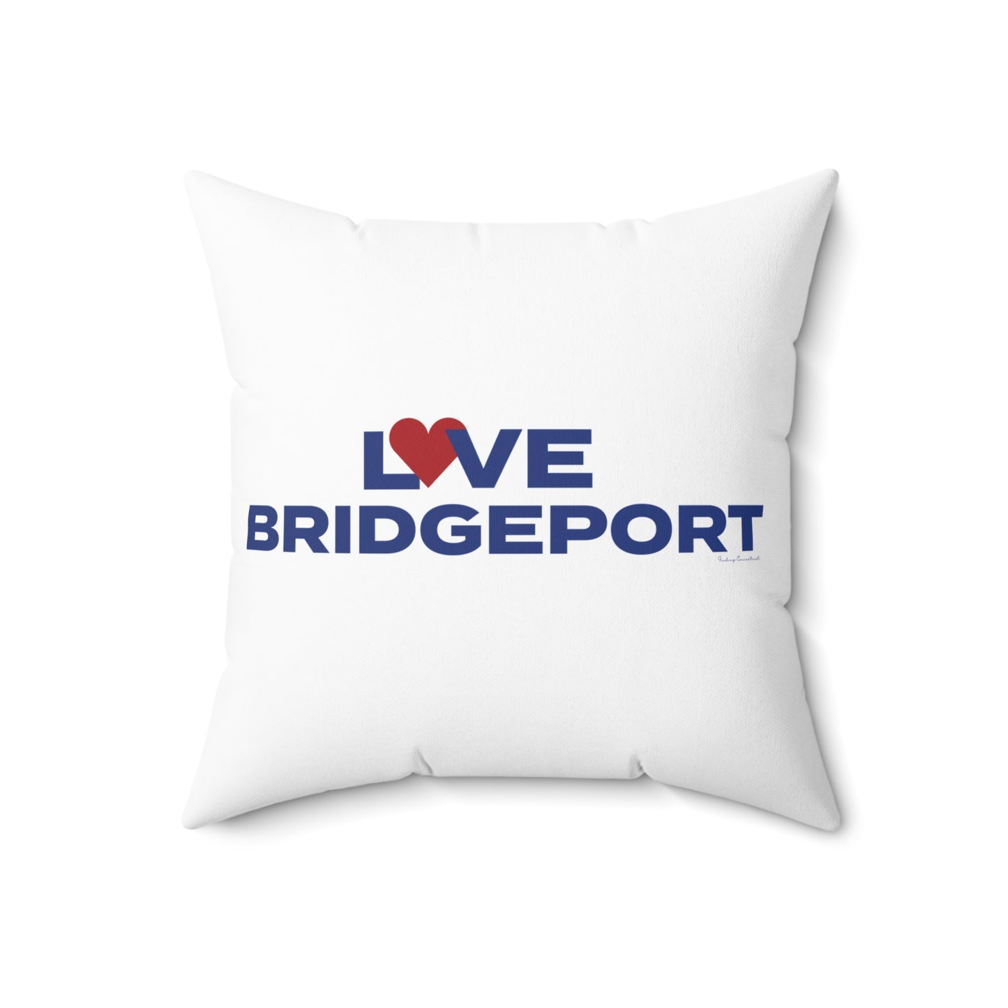 Love Bridgeport Spun Polyester Square Pillow
