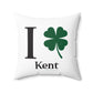 I Clover Kent Spun Polyester Square Pillow