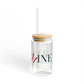 41 Tilt Silvermine Glass Can with Straw and Lid, 16oz