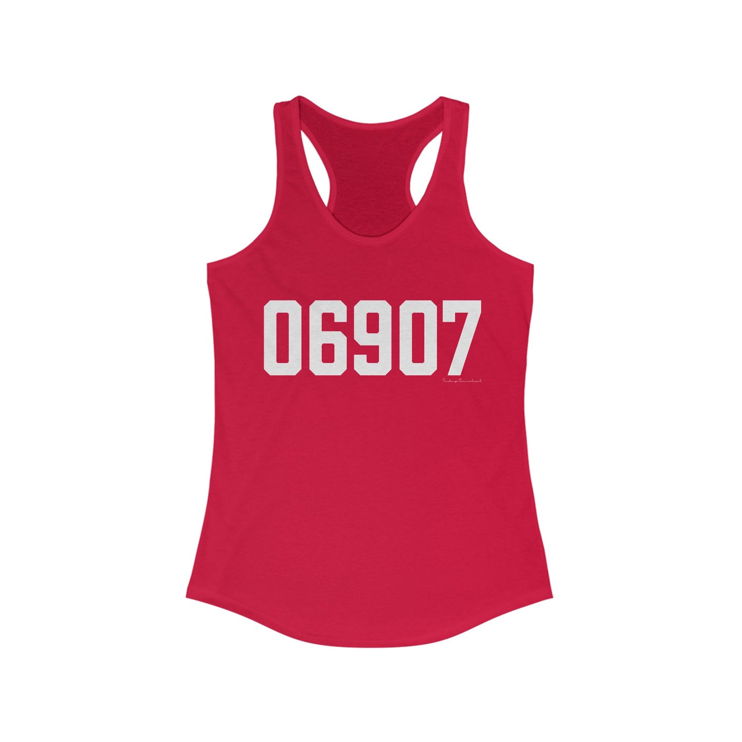 06907 Stamford CT Zip Code Women's Ideal Racerback Tank Top