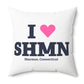 I Heart SHMN Spun Polyester Square Pillow