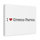 I Heart Greens Farms. Matte Canvas, Stretched, 1.25"