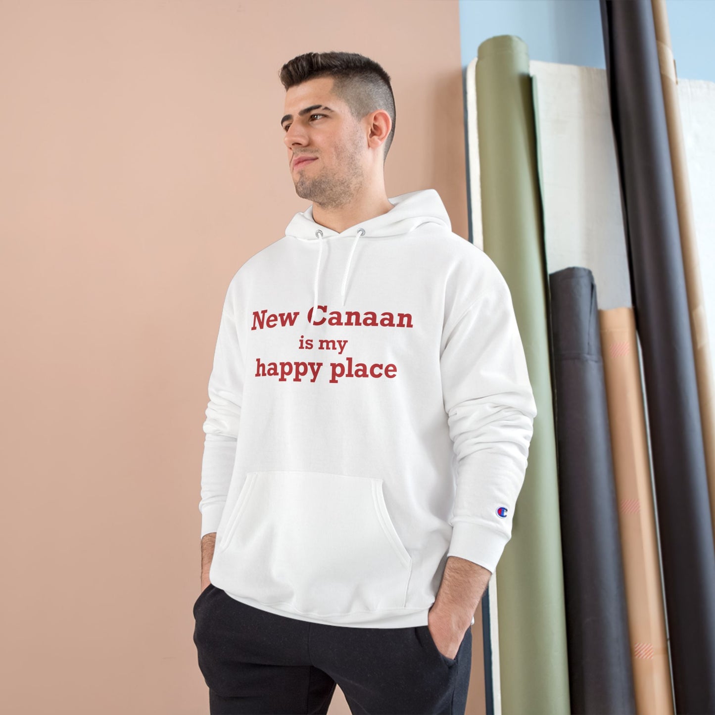 New Canaan Is My Happy Place Champion Hoodie Sweatshirt