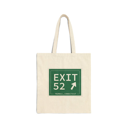 Vintage Exit 52  Merritt Parkway Sign Cotton Canvas Tote Bag