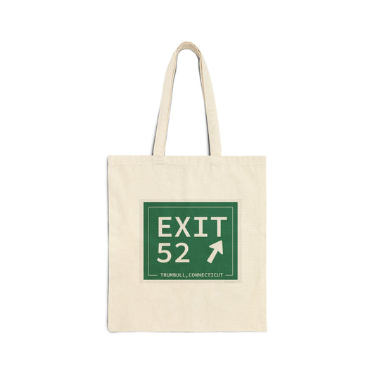 Vintage Exit 52  Merritt Parkway Sign Cotton Canvas Tote Bag