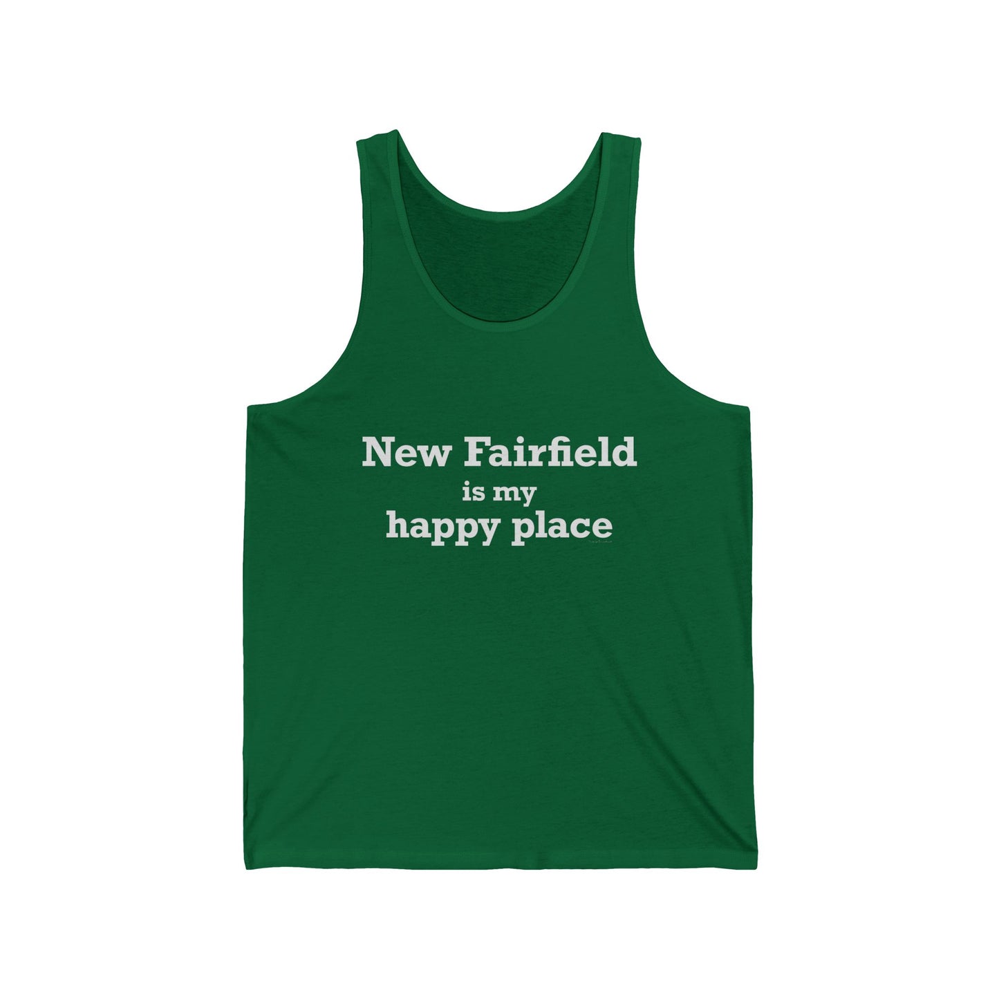 New Fairfield Is My Happy Place Unisex Jersey Tank Top