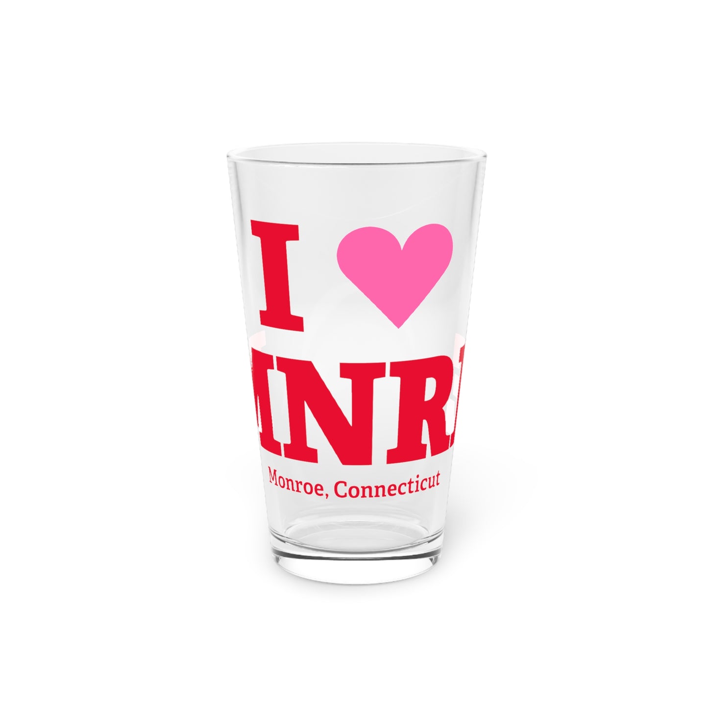 I Heart MNRE Pint Glass, 16oz