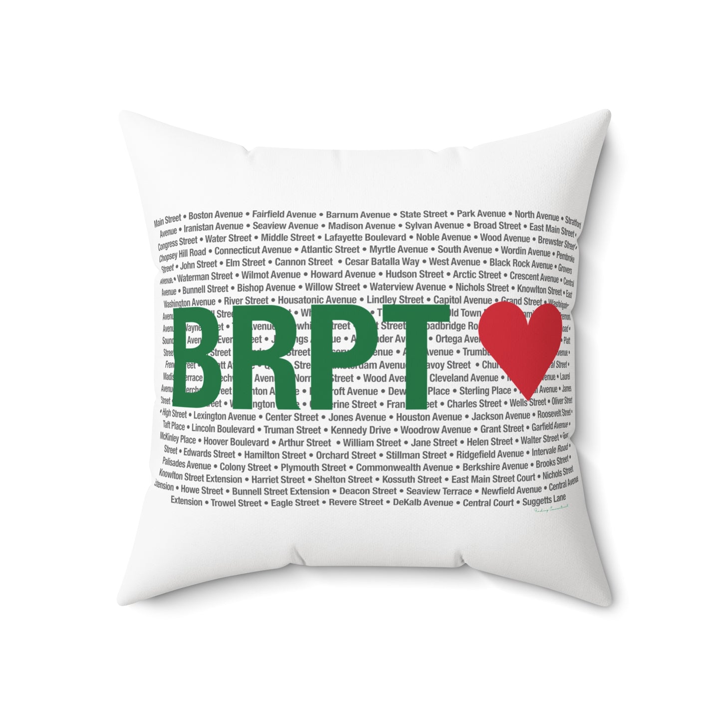 Bridgeport Love Spun Polyester Square Pillow