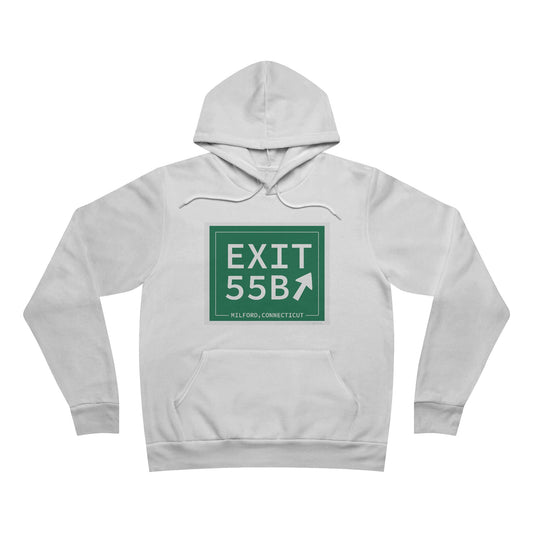Vintage Exit 55B WCP Sign Unisex Sponge Fleece Pullover Hoodie