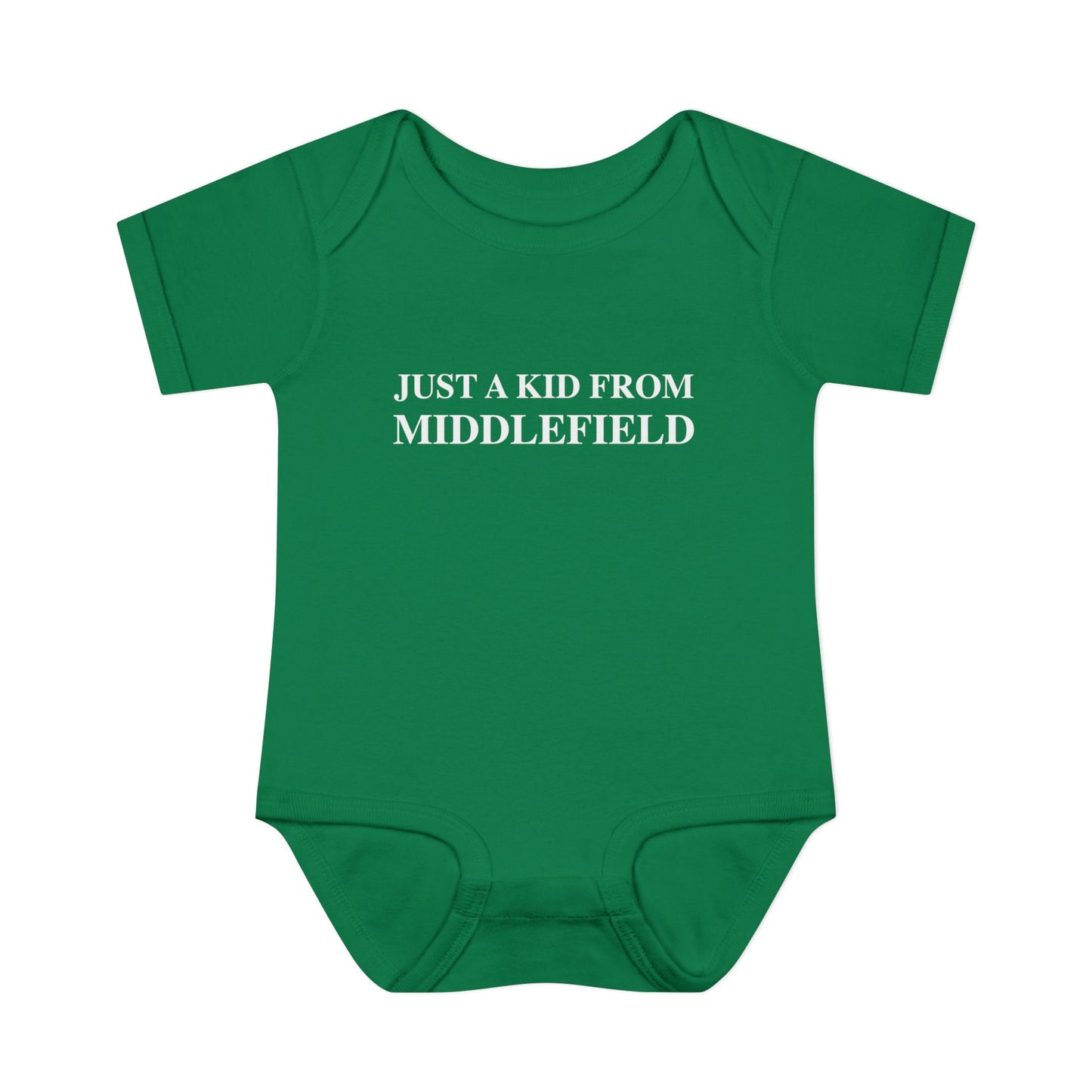 Just a kid from Middlefield Infant Baby Rib Bodysuit