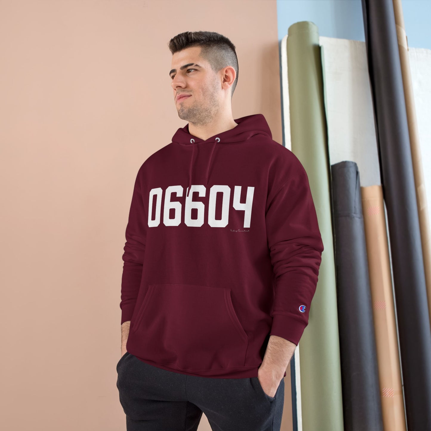 06604 Bridgeport CT Zip Code Champion Hoodie Sweatshirt