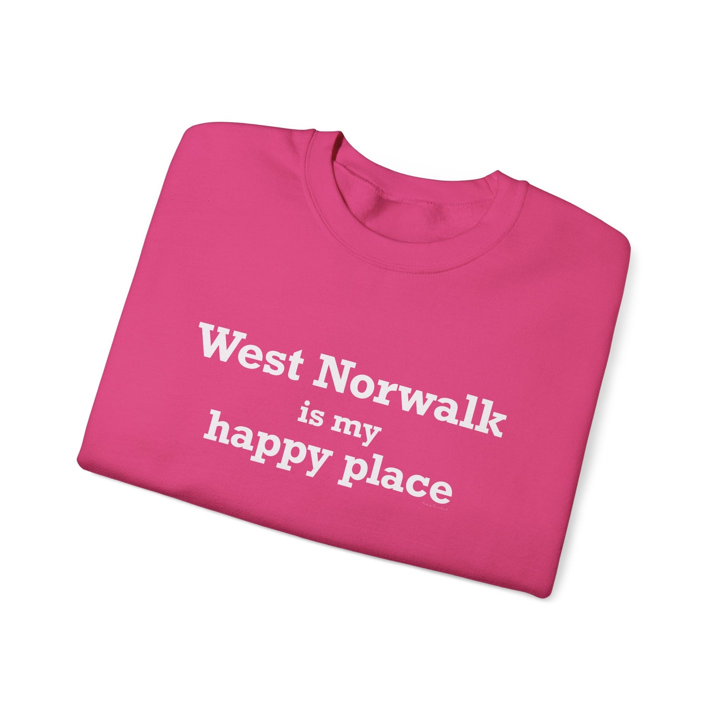 West Norwalk is My Happy Place Unisex Heavy Blend™ Crewneck Sweatshirt