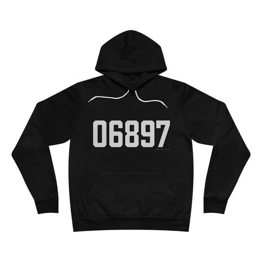 06897 Wilton CT Zip Code Unisex Sponge Fleece Pullover Hoodie Sweatshirt