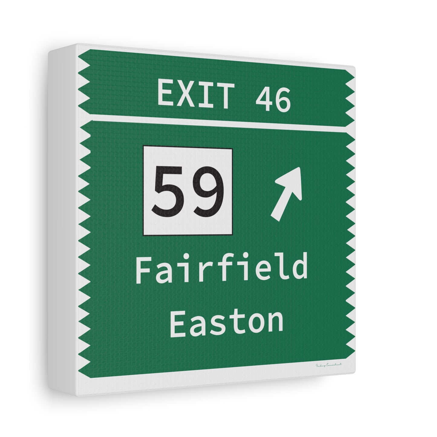 Vintage Merritt Parkway Exit 46 Sign Matte Canvas, Stretched, 1.25"