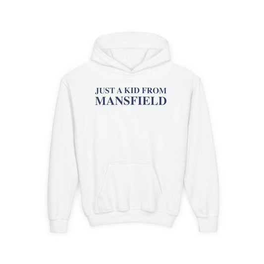 Just a kid from Mansfield Youth Heavy Blend Hooded Sweatshirt
