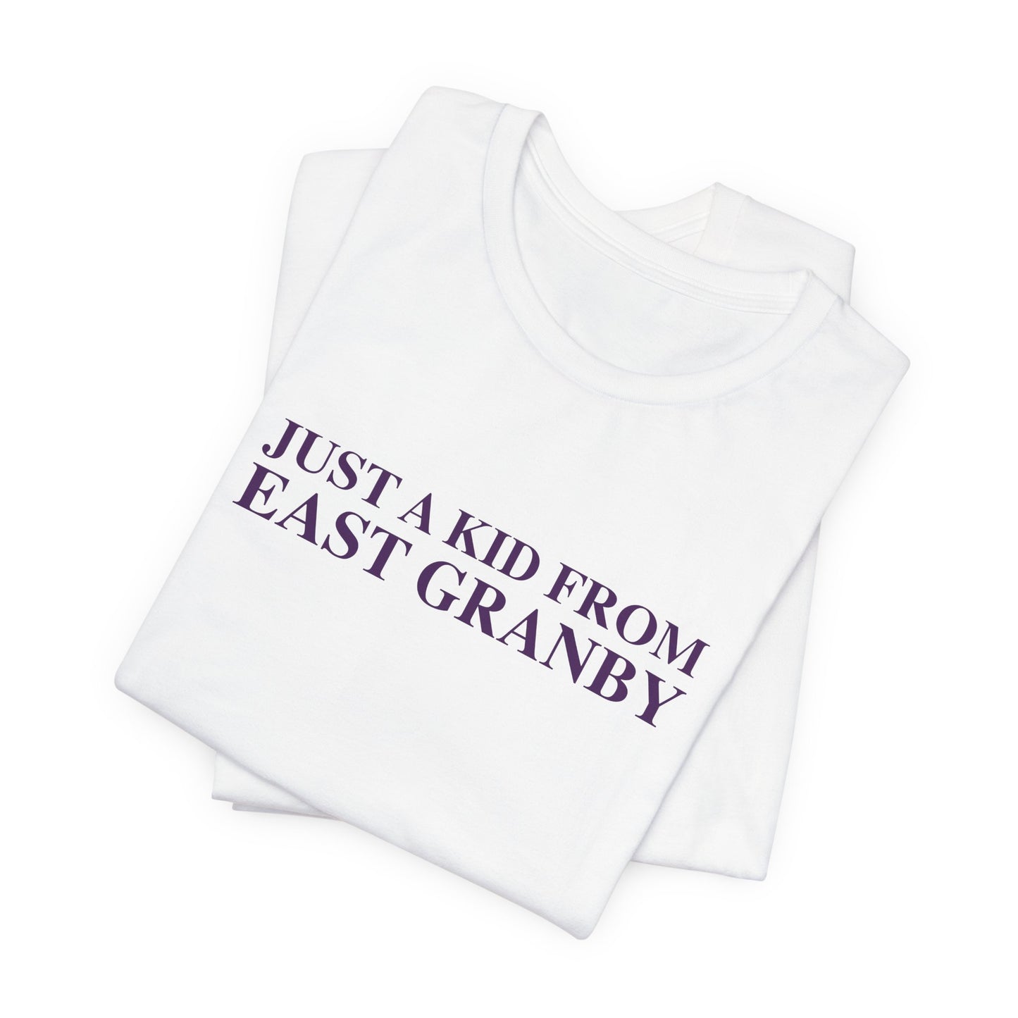 Just a kid from East Granby Unisex Jersey Short Sleeve T-Shirt
