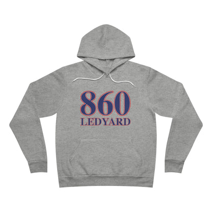 860 Ledyard Red White & Blue Unisex Sponge Fleece Pullover Hoodie