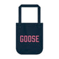 Goose Zip Code - Pink & Black Organic Canvas Tote Bag