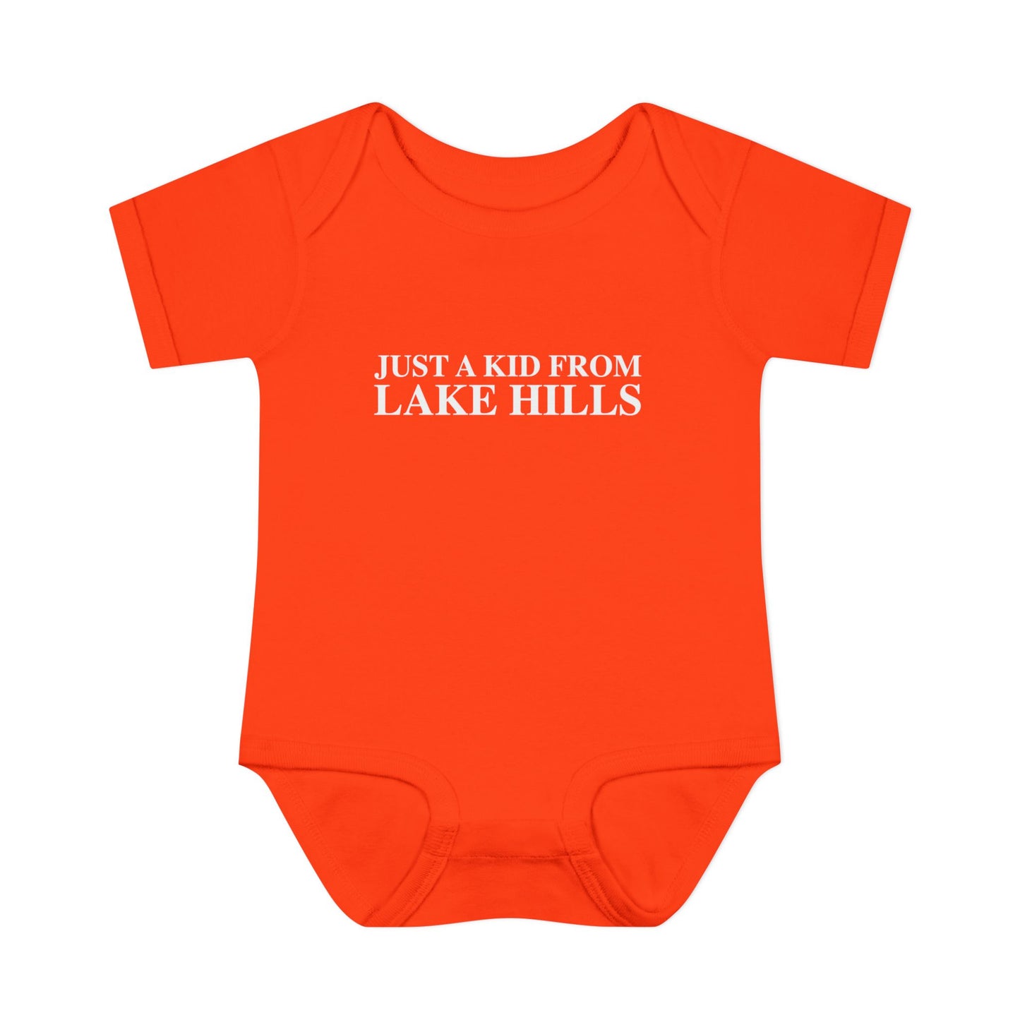 Just a kid from Lake Hills Infant Baby Rib Bodysuit