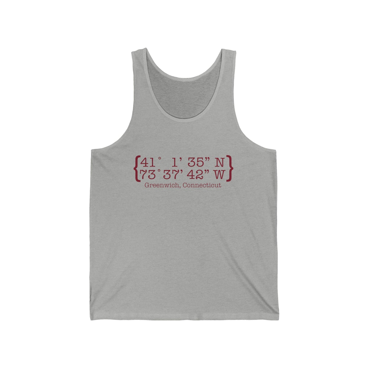 Greenwich Coordinates Unisex Jersey Tank Top