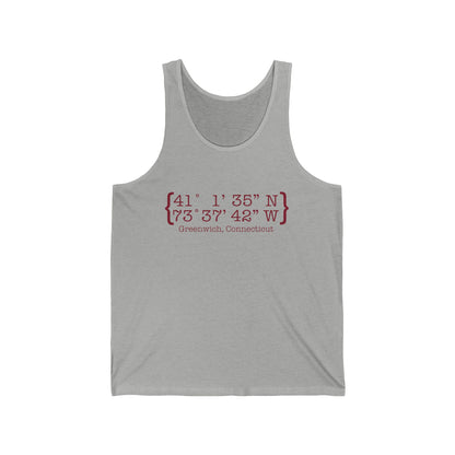 Greenwich Coordinates Unisex Jersey Tank Top